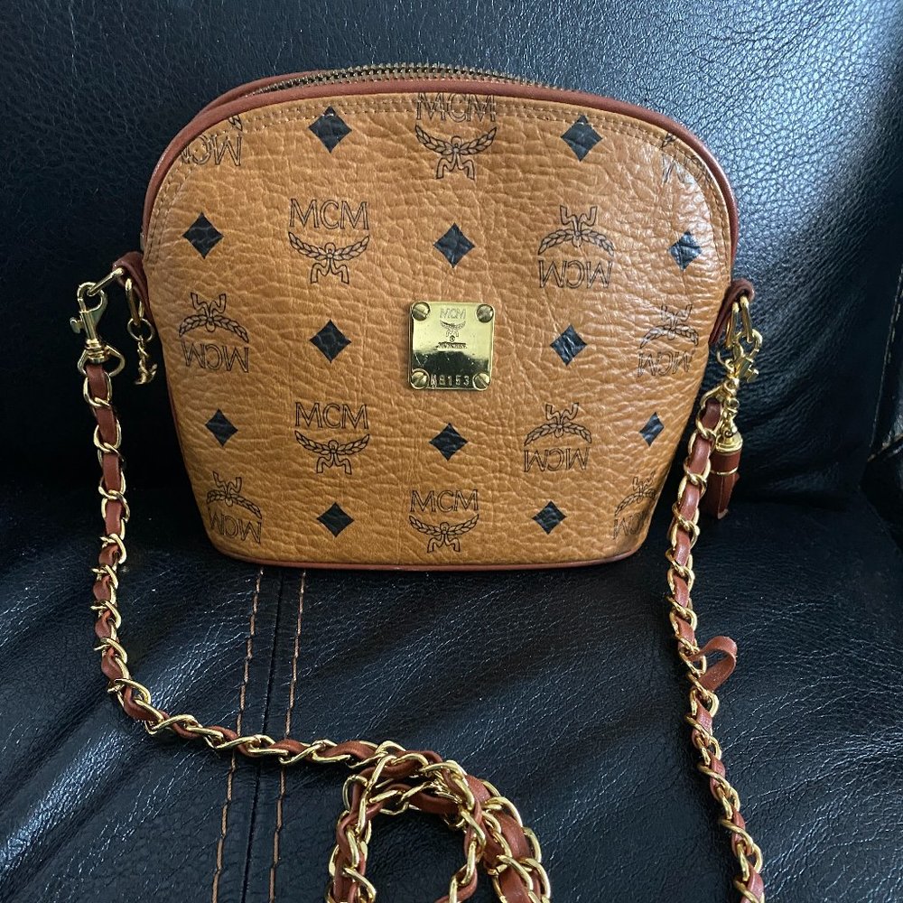 MCM canvas cross-body bag
